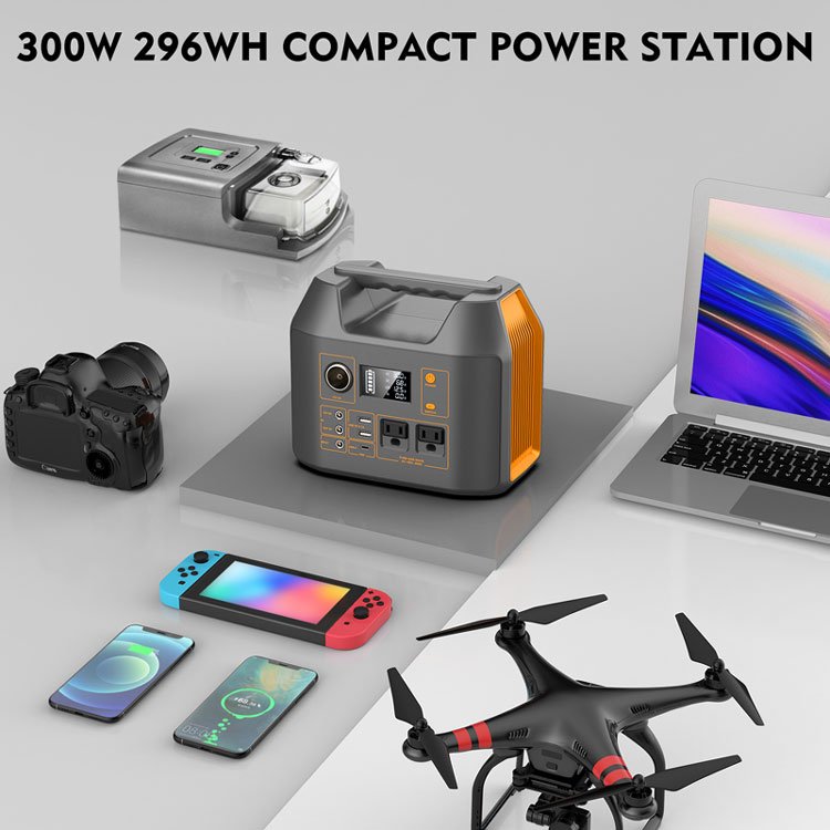 Wholesale 300W Portable Solar Power Station with Camping Light New Green Clean Energy Storage Box