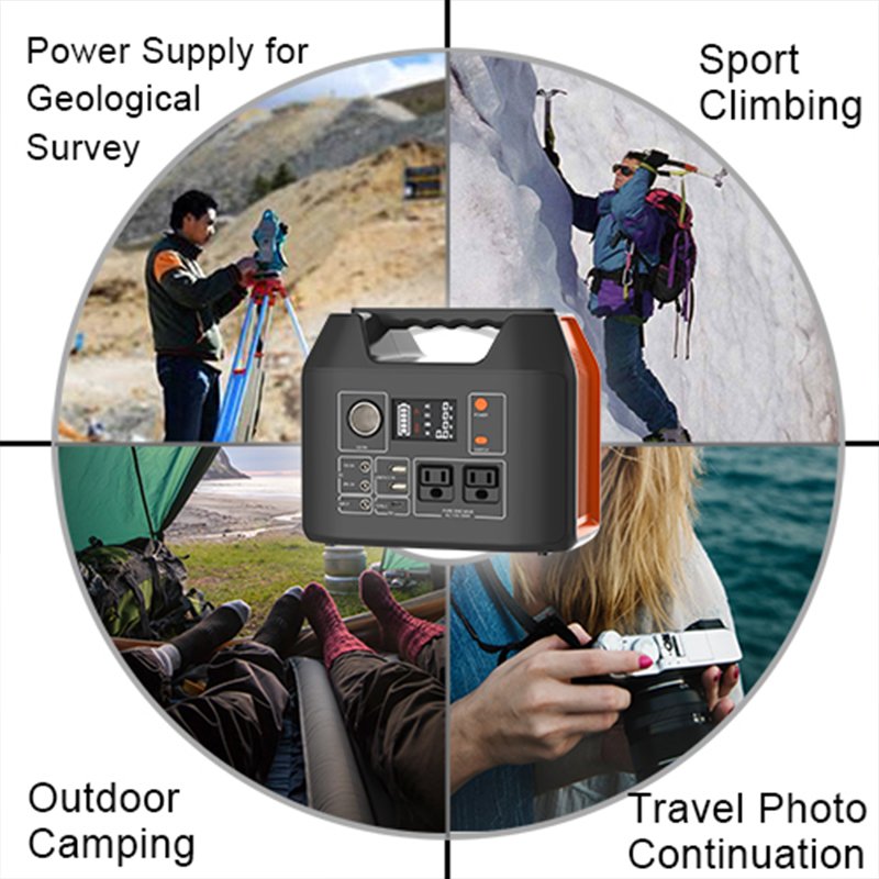 Wholesale 300W Portable Solar Power Station with Camping Light New Green Clean Energy Storage Box
