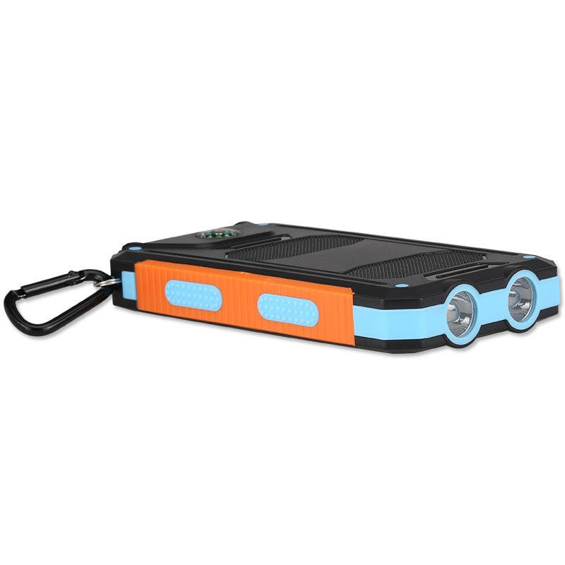 Solar Power Bank 30000 Mah Portable Dual USB 2 LED Lights External Battery Charger Li-polymer Battery 10000mah Micro USB ABS