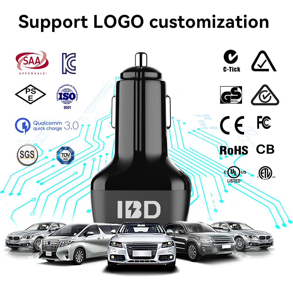 Fast Pd Qc Quick Mobile Cell Phone Charging Adapter Dual 2 3 ports Usb-c Usb Type C Usbc 20w 36w 45w 48w 54w 60w Car Charger