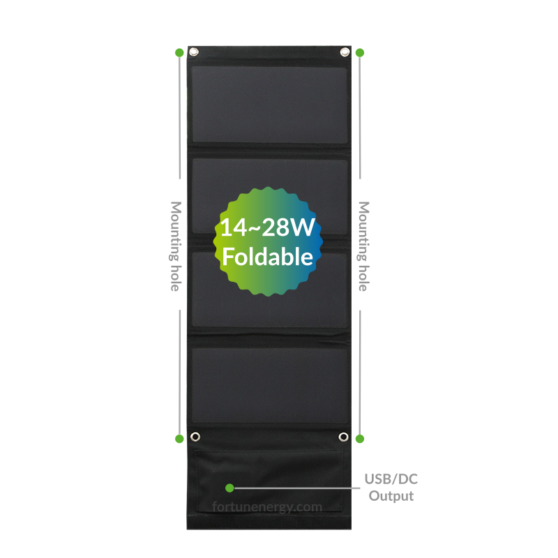 ETFE 21W 28W 40W 100W 120W 200W Portable Solar Panel Charger for Camping