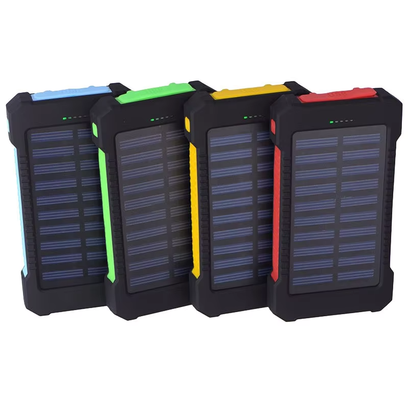 Waterproof Outdoor Solar Power Bank 10000mAh Dual USB Travel Outdoor Solar Mobile Phone Charger Solar Powerbanks For Camping