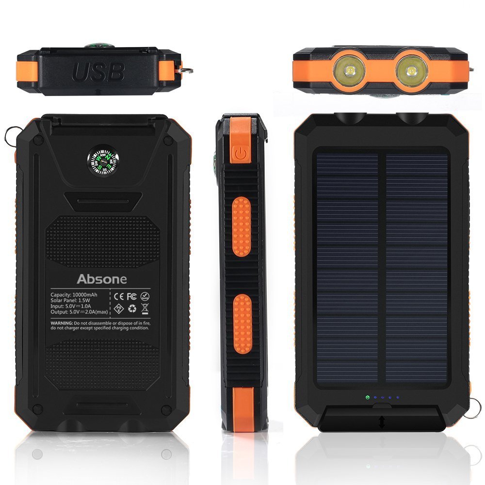 Portable External Battery 20000mah Solar Power Bank Mobile External Battery Solar Charger For Iphone
