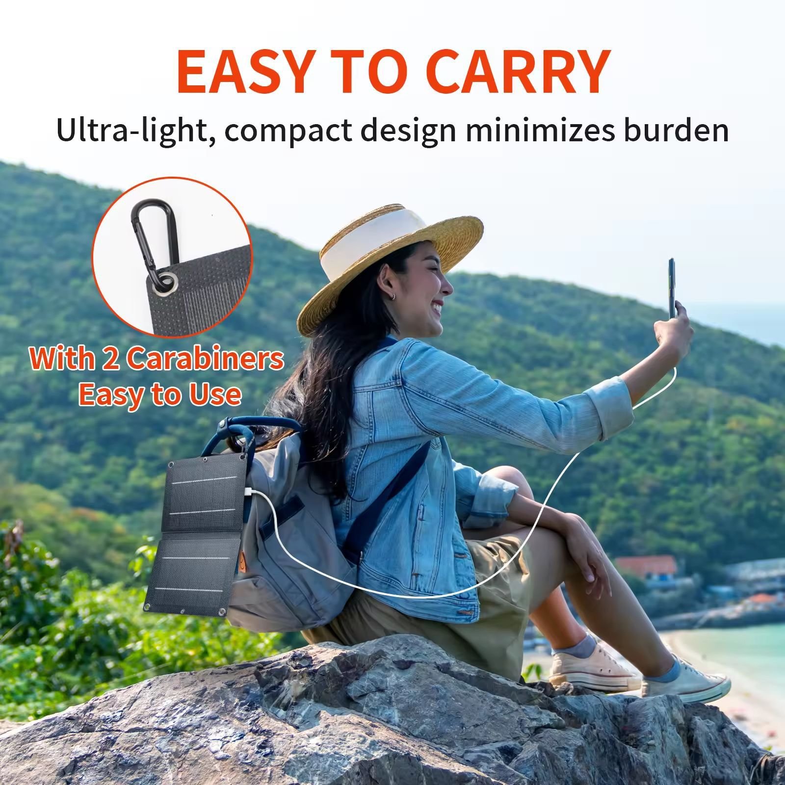 YGL01 7w portable foldable solar panel outdoor emergency charger for phone and power bank