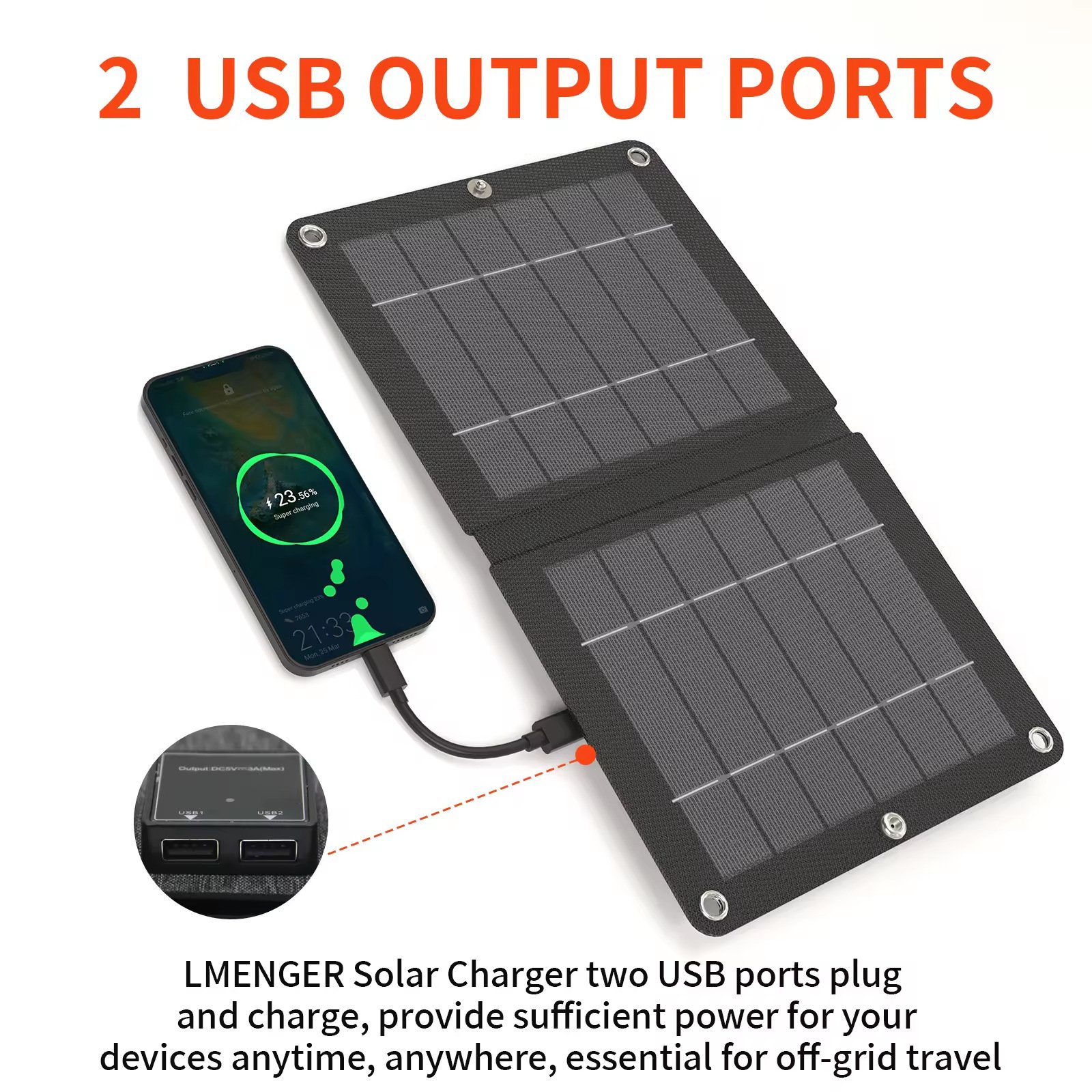 YGL01 7w portable foldable solar panel outdoor emergency charger for phone and power bank