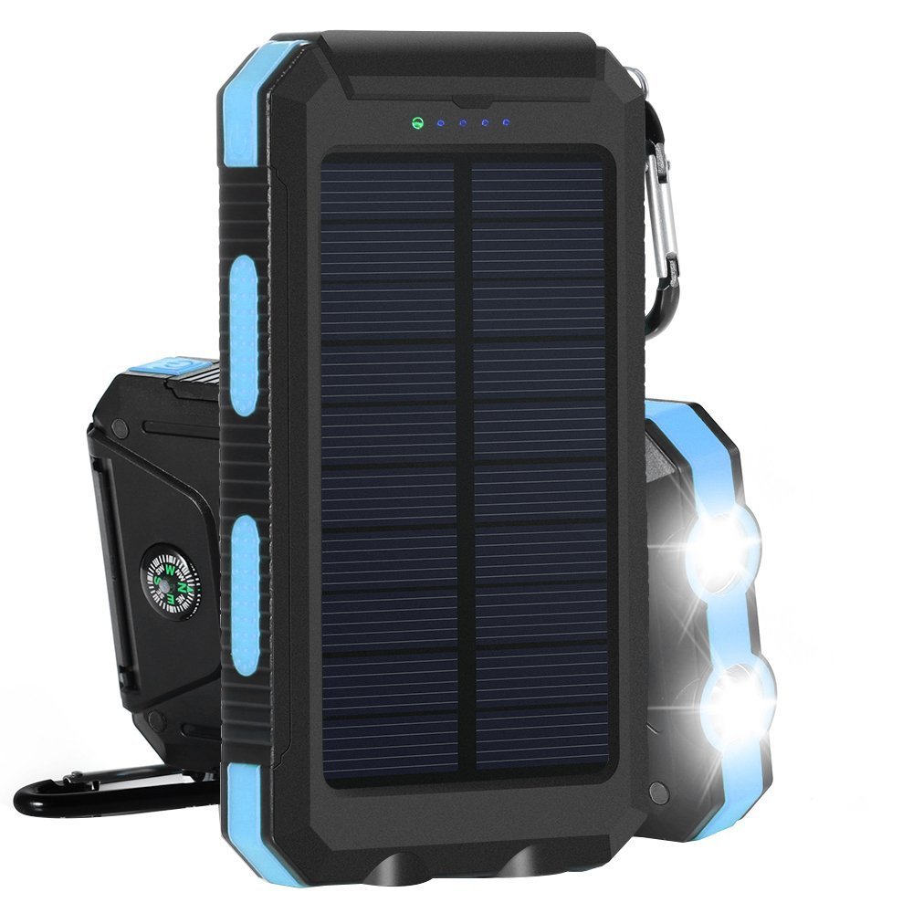 solar Power Banks High Quality Portable Solar Panel Charger 20000mah Waterproof Solar Power Bank 20000mah