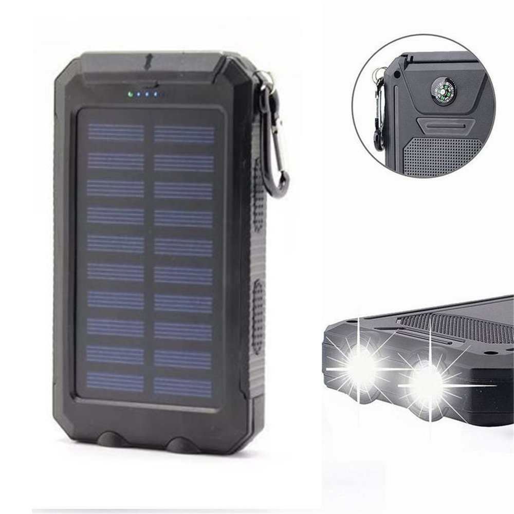 solar Power Banks High Quality Portable Solar Panel Charger 20000mah Waterproof Solar Power Bank 20000mah