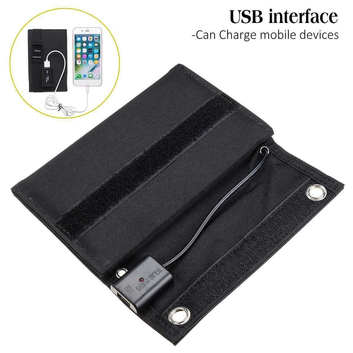 Portable 20W Polycrystalline Foldable Solar Panel with Charging Bag for Outdoor Mobile Phone Photovoltaic Charging