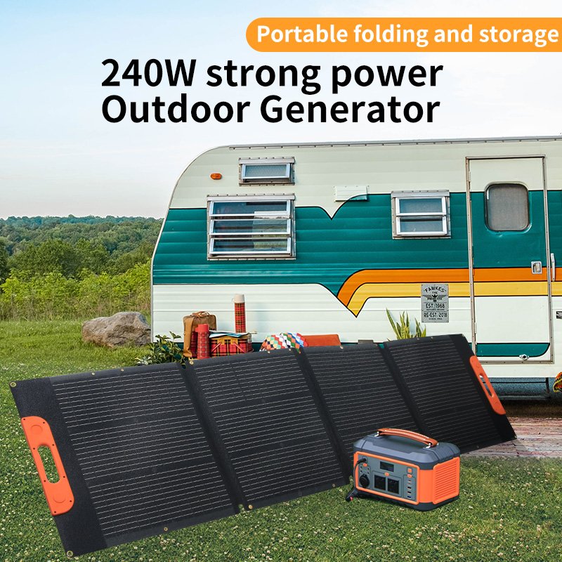 Lightweight 240W 200W foldable solar panels high efficiency portable solar panel for power stations, battery,RV car