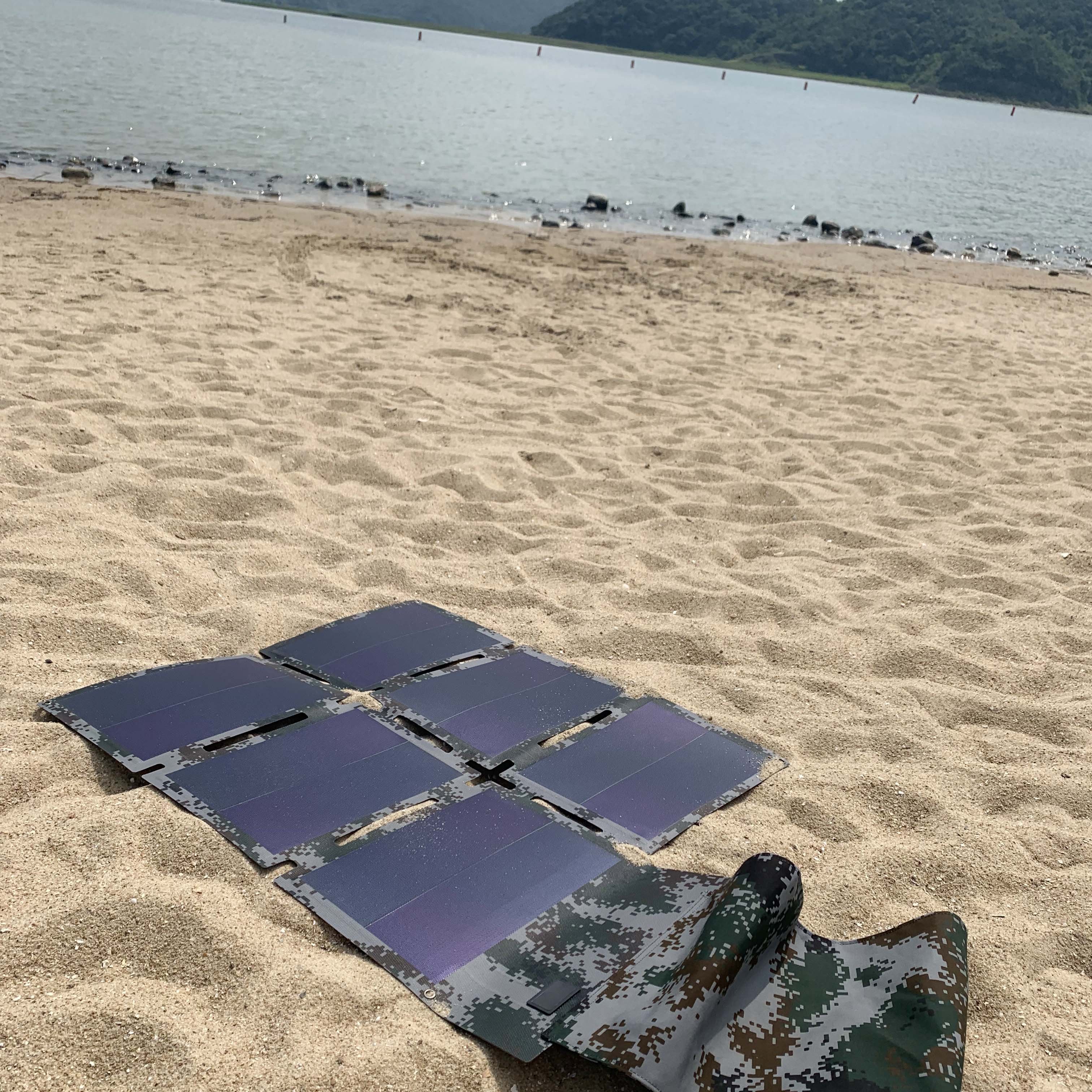 Thin Film Waterproof Portable Solar Battery Charger Charging For LCD Display