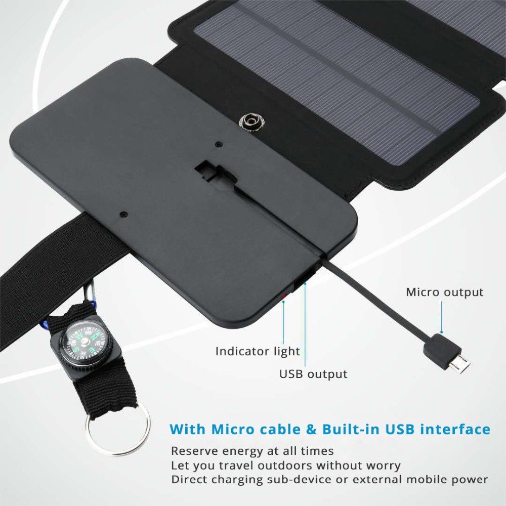 Hot Cheap Factory Wholesale 7.5W Solar Charger for Outdoor Camping Without Battery Directly Sun Solar Power Bank