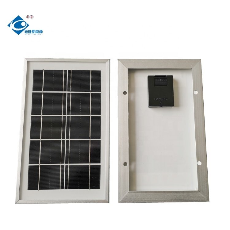 3.2W Mini Glass Laminated Solar Panel ZW-3W-5VM Mono Aluminium Frame Solar Panel 5V Mini Solar Panels Power Charger