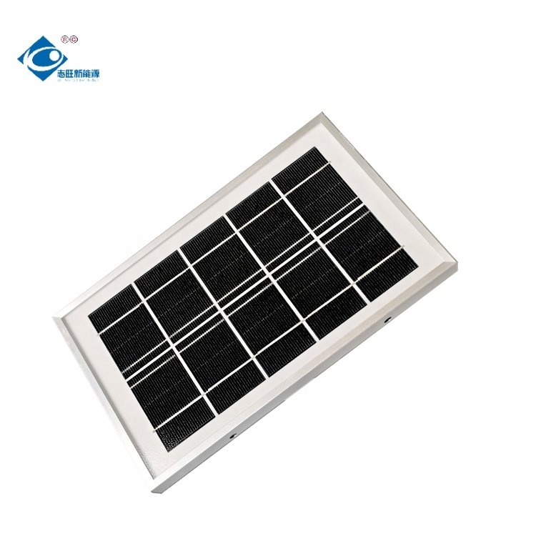 3.2W Mini Glass Laminated Solar Panel ZW-3W-5VM Mono Aluminium Frame Solar Panel 5V Mini Solar Panels Power Charger
