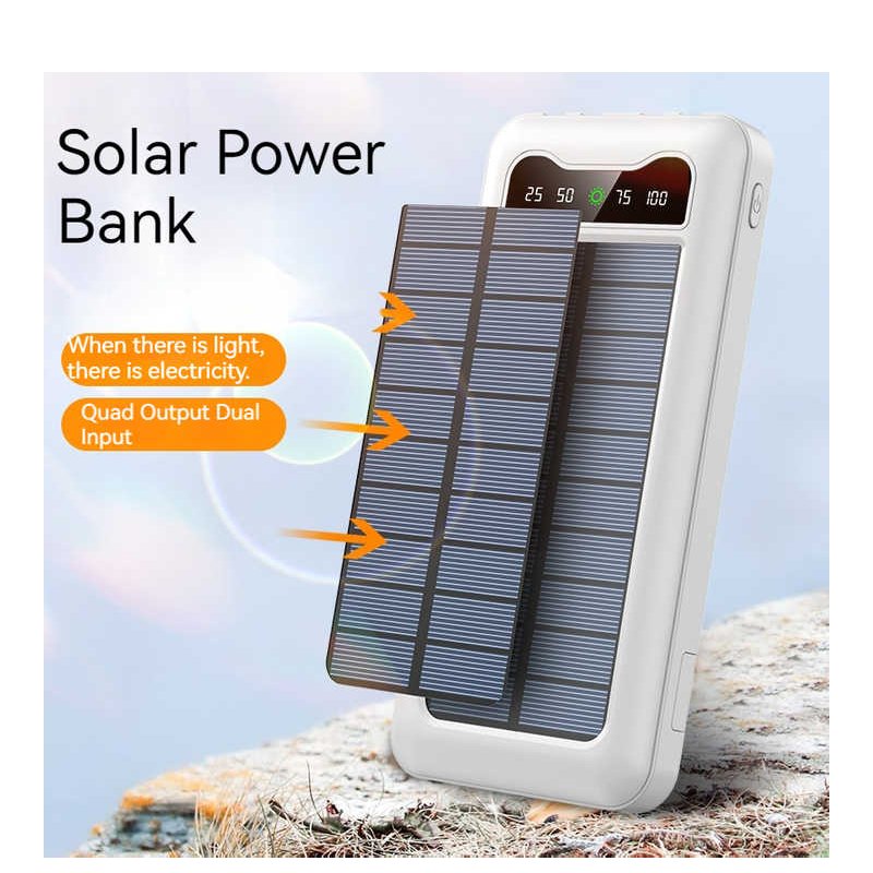 Ultra Slim Travel Mini Powerbank Station Mobile Solar Power Bank 10000mah Portable Charger