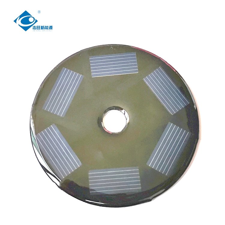 3V Round Customized Solar Panel ZW-Dia70 Lightweight Epoxy Sealed Solar Panel 0.28W Mini Solar Panels Power Charger