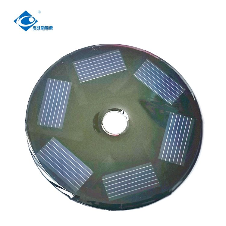 3V Round Customized Solar Panel ZW-Dia70 Lightweight Epoxy Sealed Solar Panel 0.28W Mini Solar Panels Power Charger