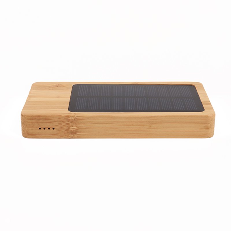 custom solar phone charger battery pack power bank 10000mah wooden bamboo bank power bank 10000 mah