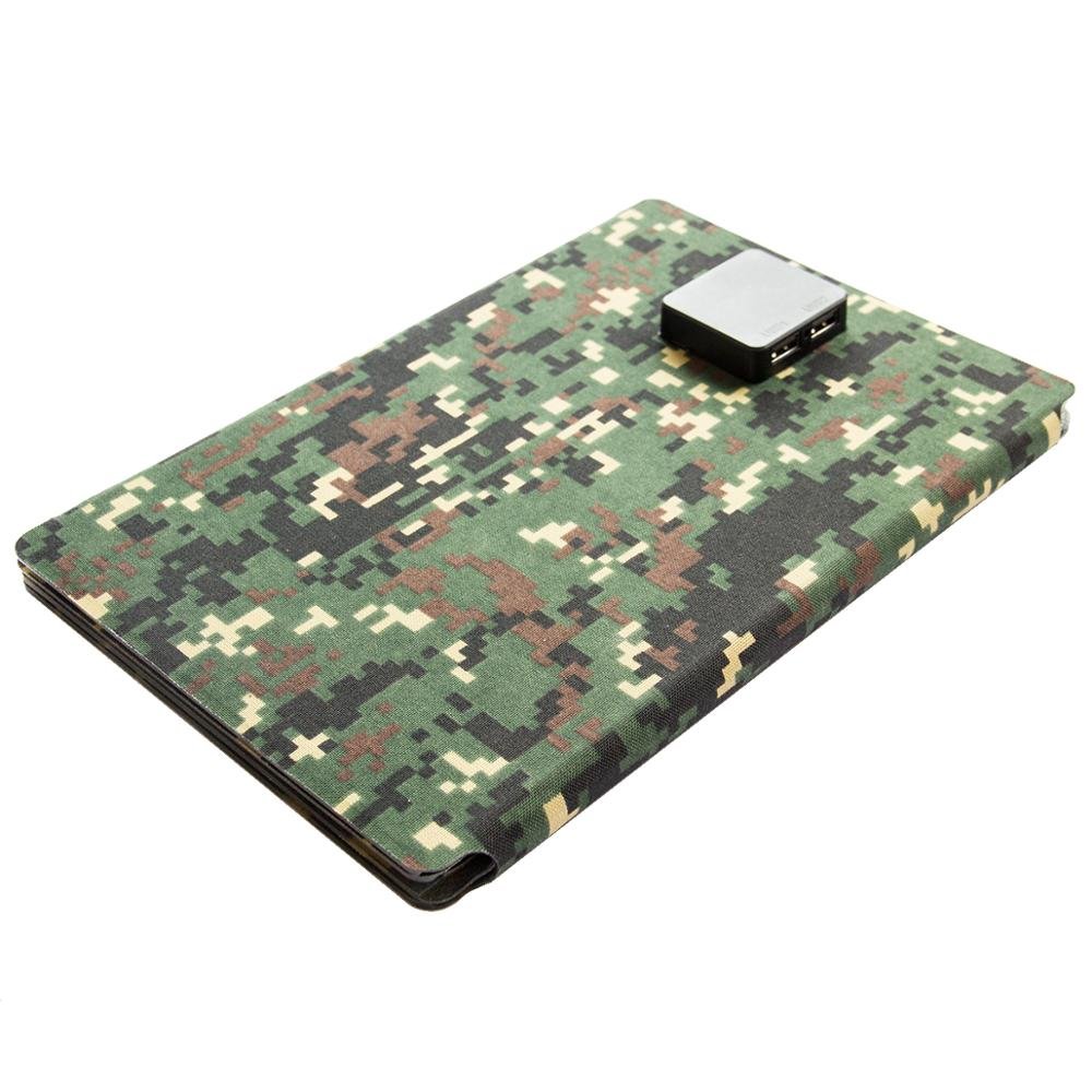 Dual 5V USB 28W ETFE Portable solar panel power charger for mobile cell phone