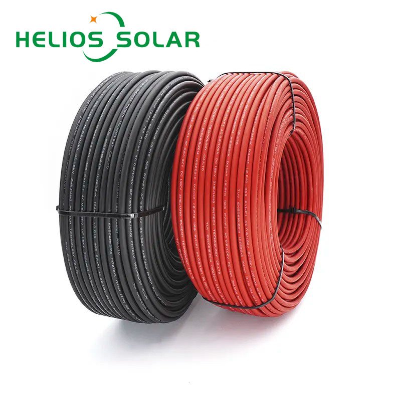 Helios solar flexible 1000v 2.5mm2 4mm2 6mm2 solar photovoltaic solar cable connector for photovoltaic solar installations