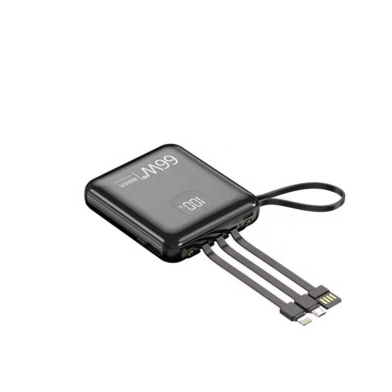Fast Charging Power Bank With Charging Wires 10000 MAH Mobile Power Supply Customized Gift Printing Logo Wholesale