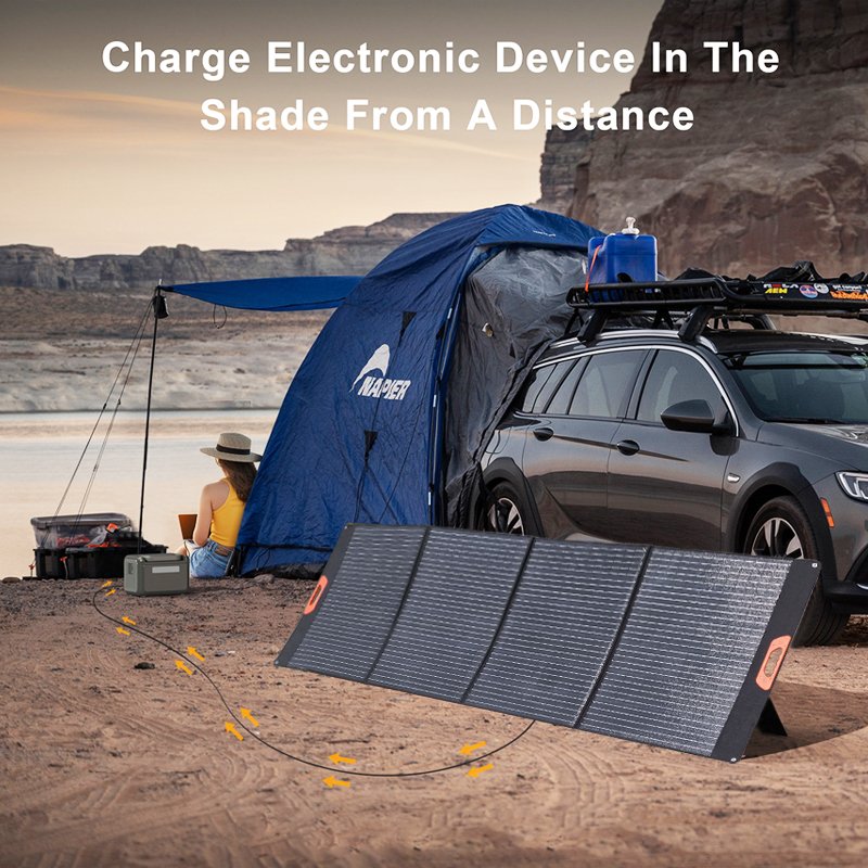 400W Portable Solar Panels with Kickstand, Foldable Solar Panel Charger Waterproof Energy Storage Foldable Solar Panels 1year