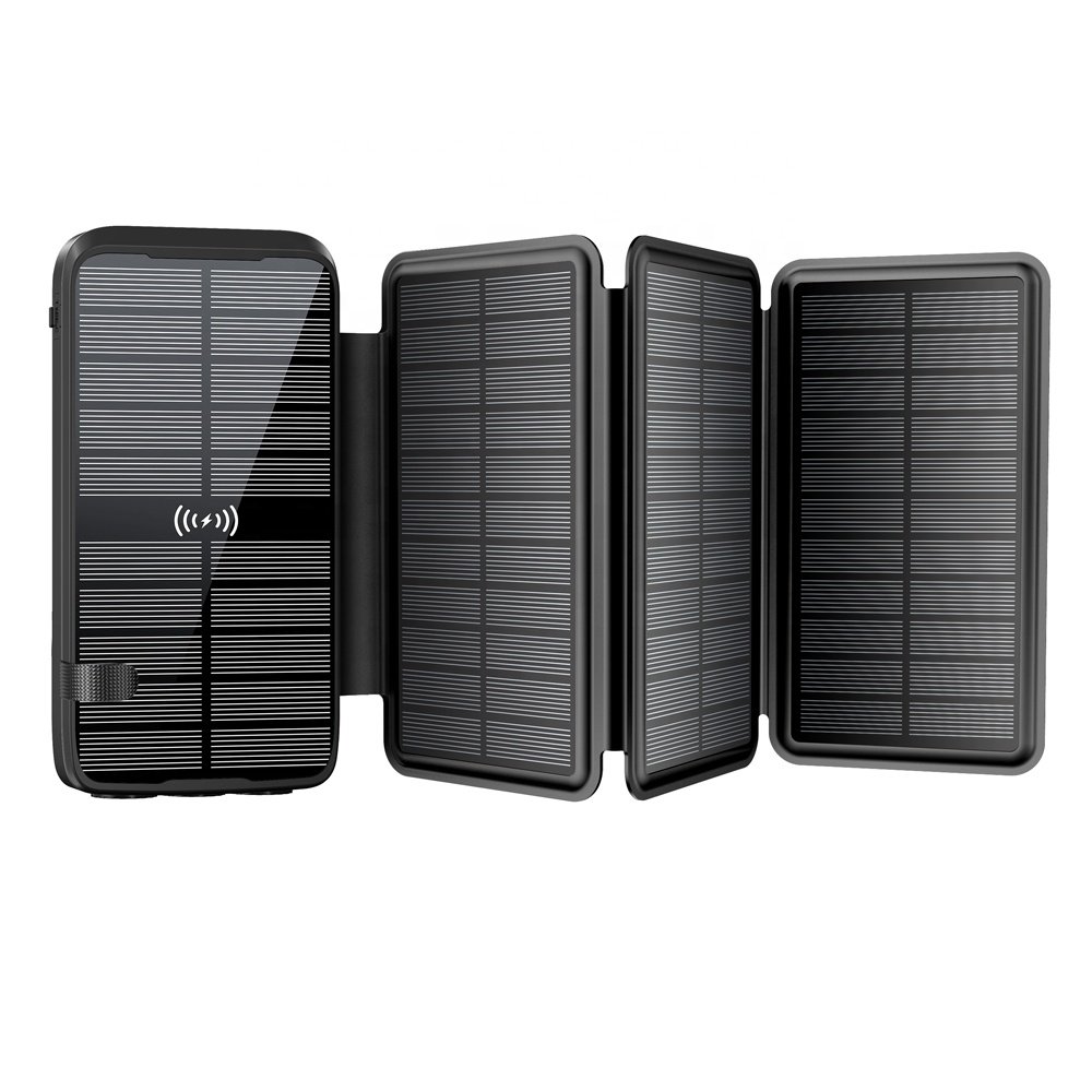 Trending Products 2024 New Arrivals Portable 26800mAh Outdoor Camping High Capacity 16000mAh Wireless Solar Power Bank 20000mAh