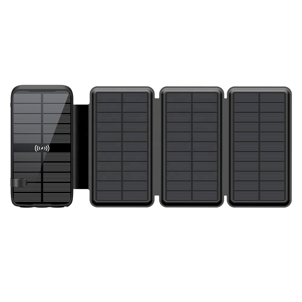 Trending Products 2024 New Arrivals Portable 26800mAh Outdoor Camping High Capacity 16000mAh Wireless Solar Power Bank 20000mAh