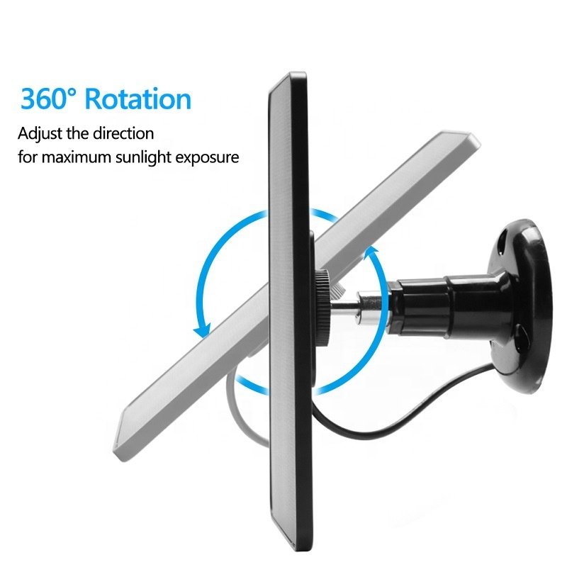 Solar Panel Mini Portable 4W 5V Solar Panel Charger Outdoor Waterproof Low Power Consumption for Surveillance Camera Doorbell