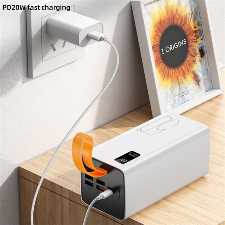 High Capacity 4 USB+TYPE-C Output 50000mAh Power Bank 22.5W Fast charging Outdoor Banks Mobile Phone Charger