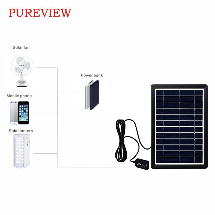 Hot Selling Small Cell Home Power System Portable Battery Regulator Charger for Sale 6V6w Mini Solar Panel