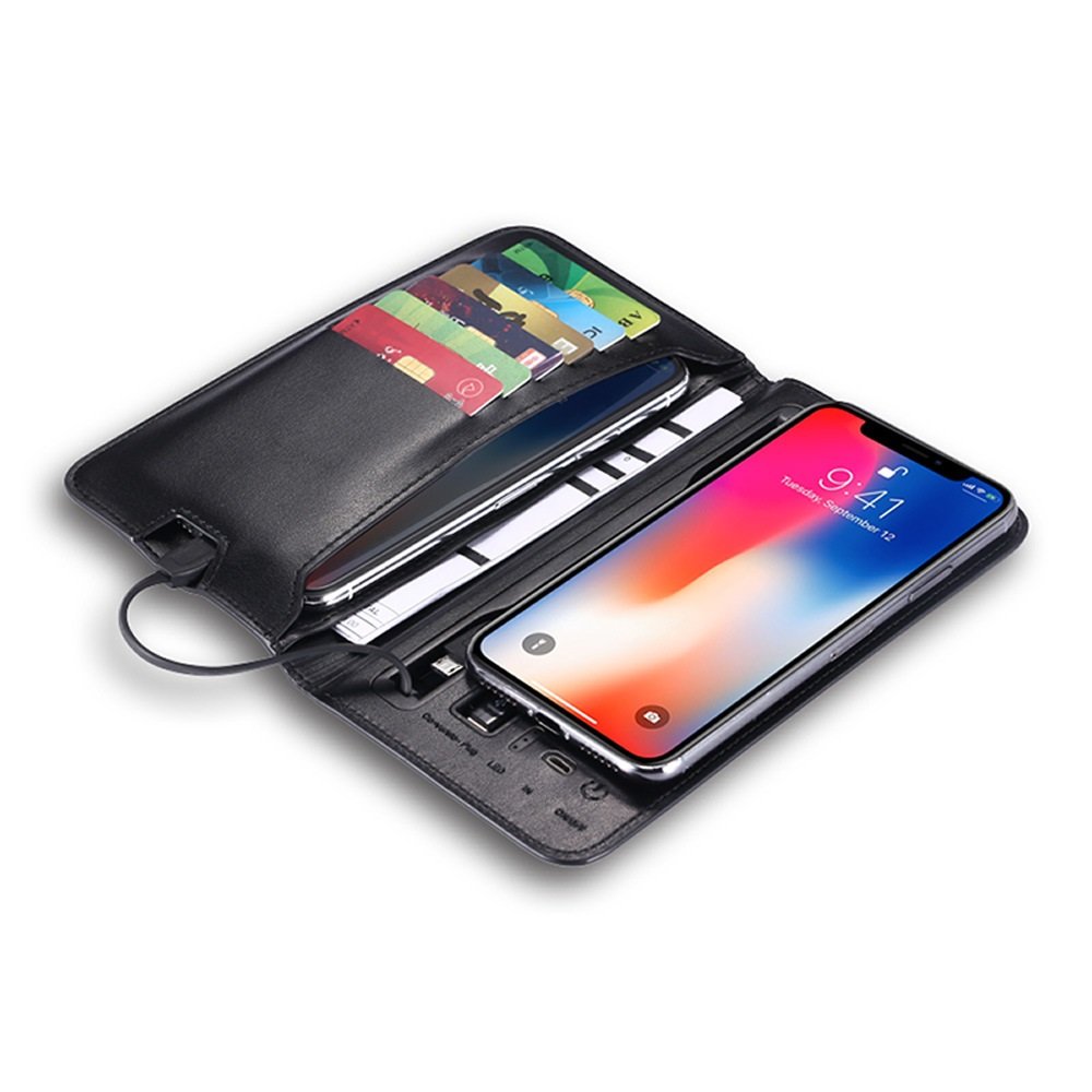 Factory Price Wallet Power Bank with 6800mah Wireless Charging
