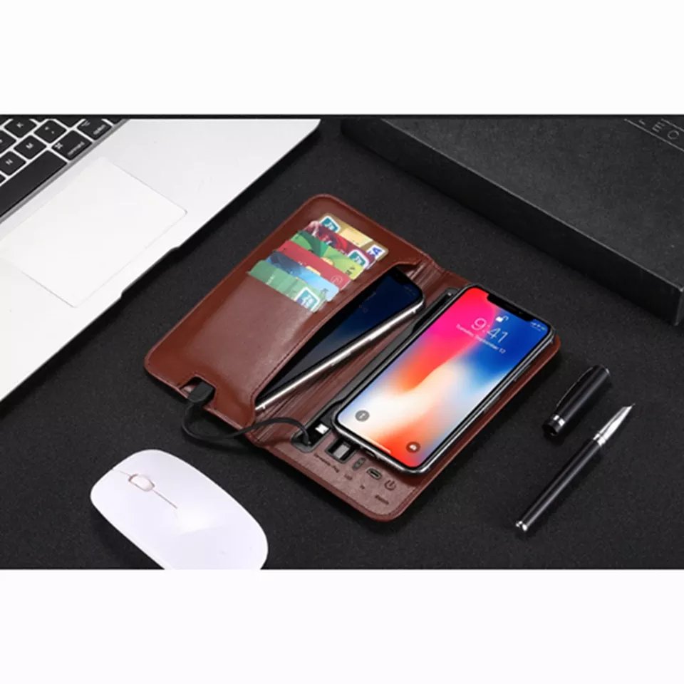Factory Price Wallet Power Bank with 6800mah Wireless Charging