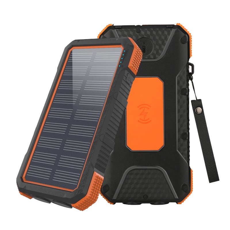 2023 new PD 18W fast charging wireless Solar Power Bank 20000mah Solar Charger 2 USB Ports External Charger Power bank