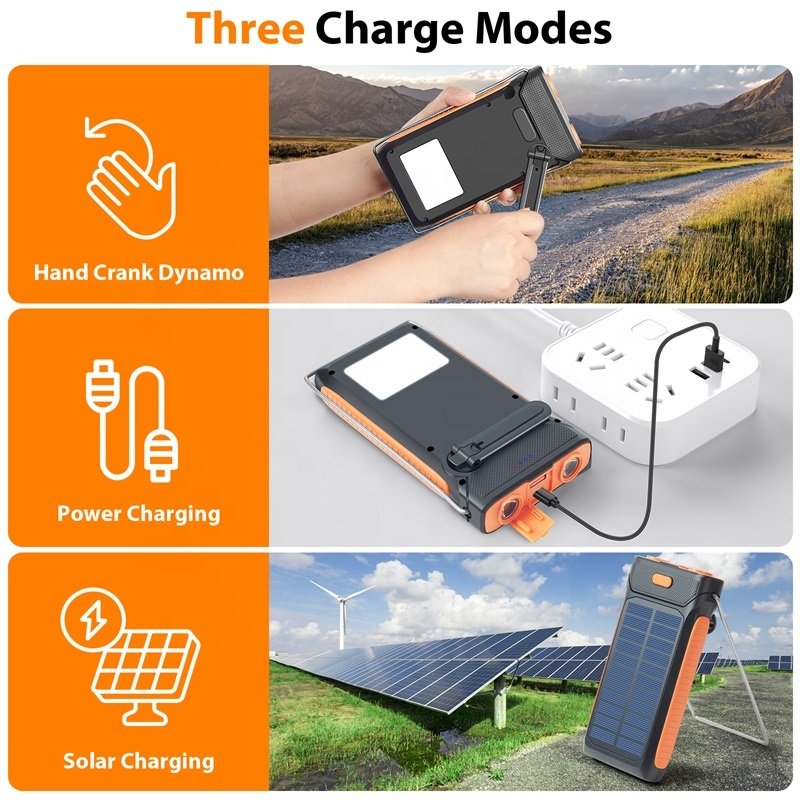 2024 New products electronics solar power bank high demand portable mobile phone solar charger with LED light