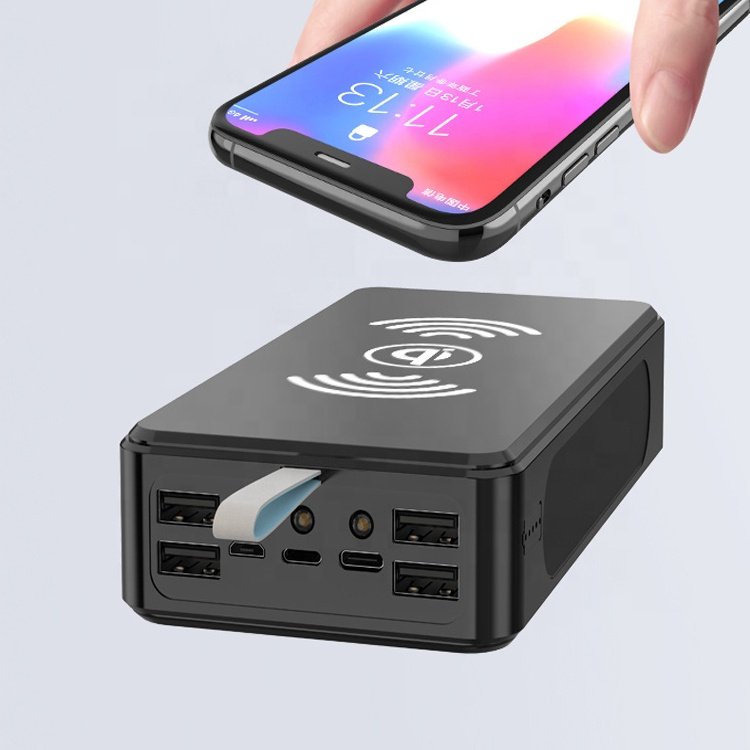 New solar mobile power 10000 20000 30000mah wireless charging bank fast charging mobile phone charger