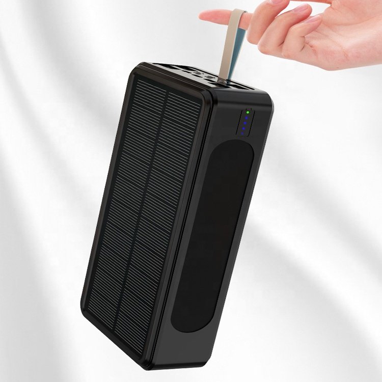 New solar mobile power 10000 20000 30000mah wireless charging bank fast charging mobile phone charger
