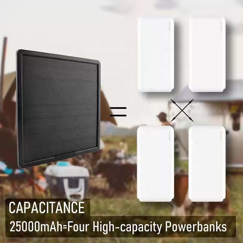 USB Type C solar panels 6v 9v 12v 10w huge power bank with sockets and solar panel charger 25000mah for mobile phones cameras