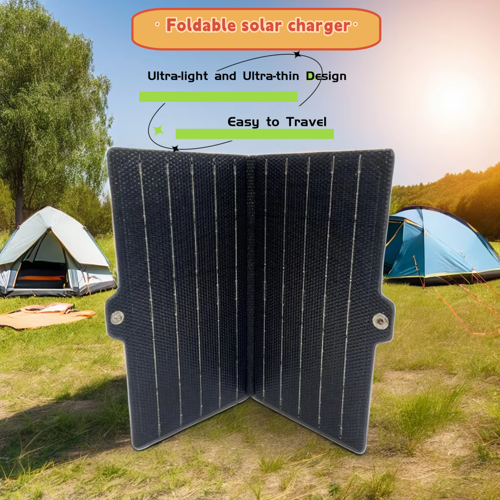 High Quality Wholesale 7.5W Thin Light Folding USB Solar Power Solar Panel Plate Type Portable Solar Charger for Phone