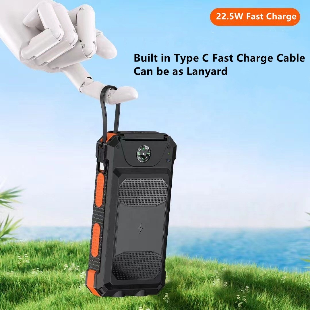best selling wireless 15w solar powerbank 30000mah power bank solaire charger for cell phone