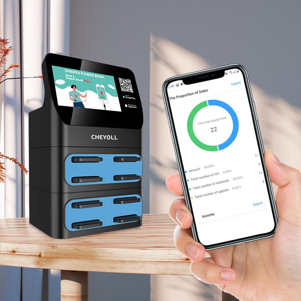 8 slots integrated stackable fast chargers rental powerbank station portable battery rent module sharing power bank