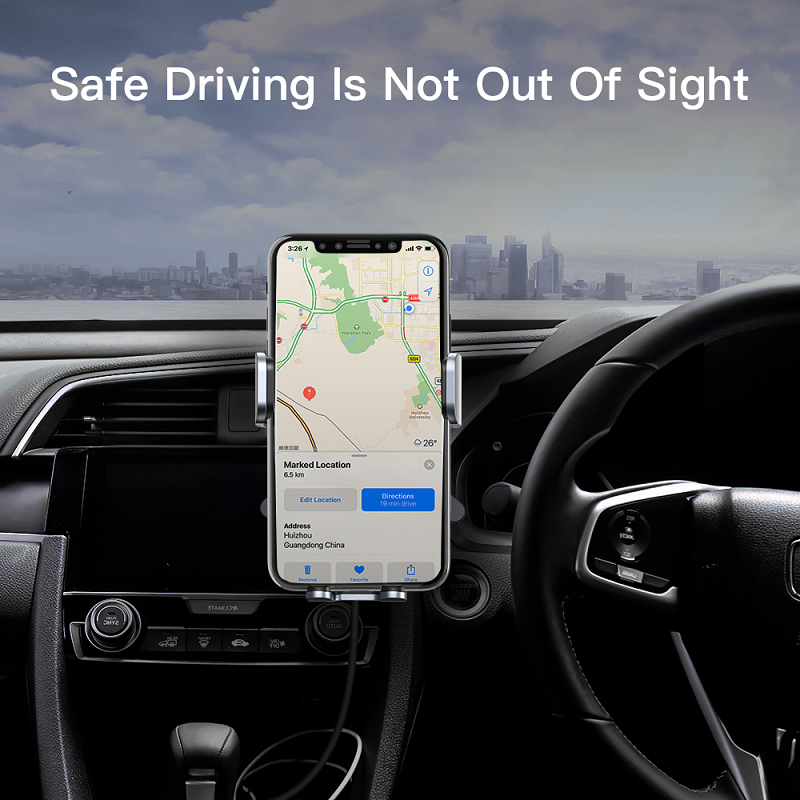 Original Factory 10W Wireless Charging Fast Auto-Clamping Smart Sensor Car Phone Holder Wireless Car Charger Mount