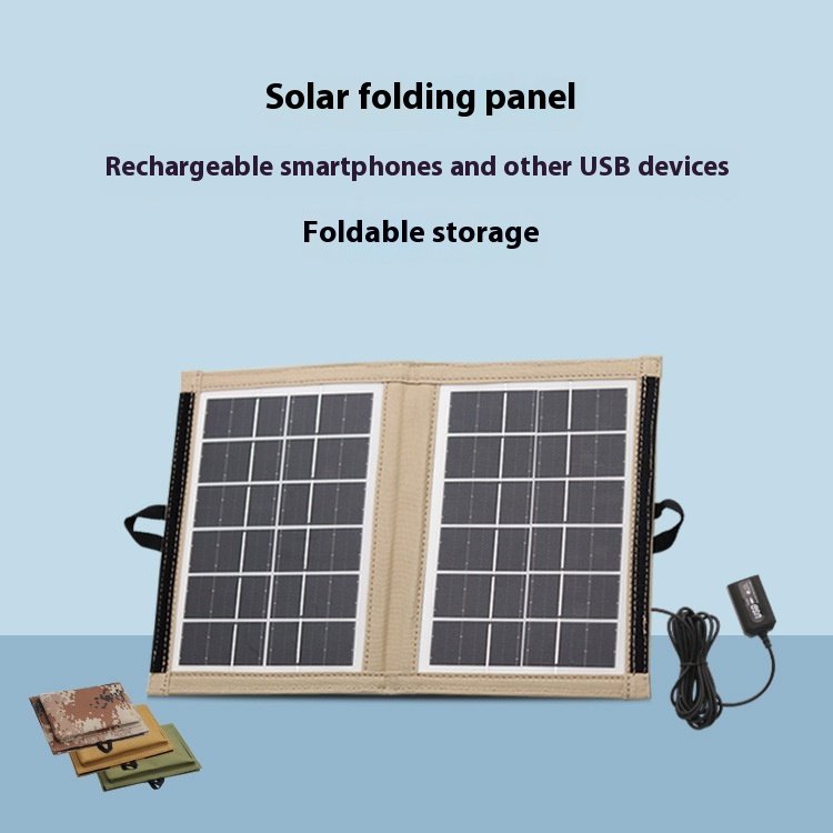 CCLMAP Outdoor Camping 7W Solar Panel Portable Outdoor Power Solar Charger for Mobile Phone Laptop Power Bank