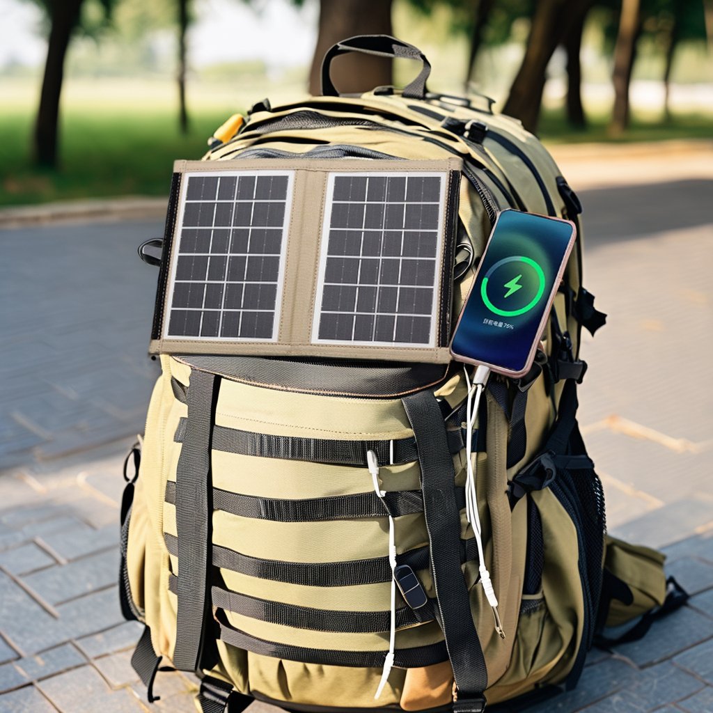CCLMAP Outdoor Camping 7W Solar Panel Portable Outdoor Power Solar Charger for Mobile Phone Laptop Power Bank