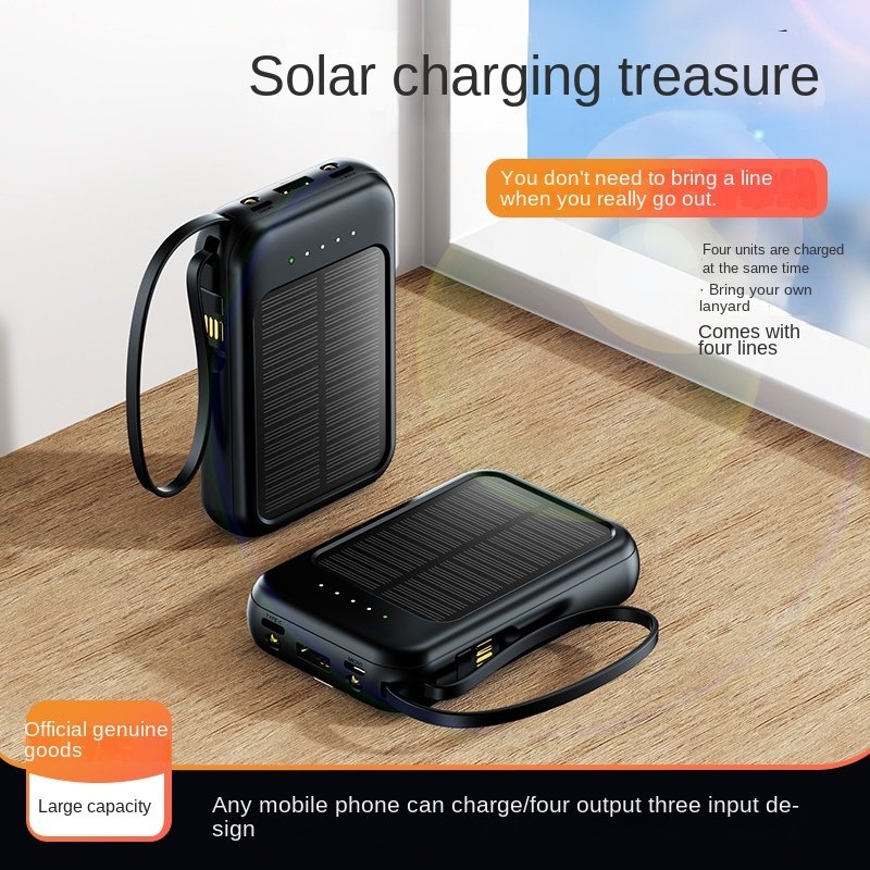 Trending Product 2024 New Arrival ODM OEM Portable Charger Solar Powerbank Mobile Power Supply 10000mah Power Bank Solar
