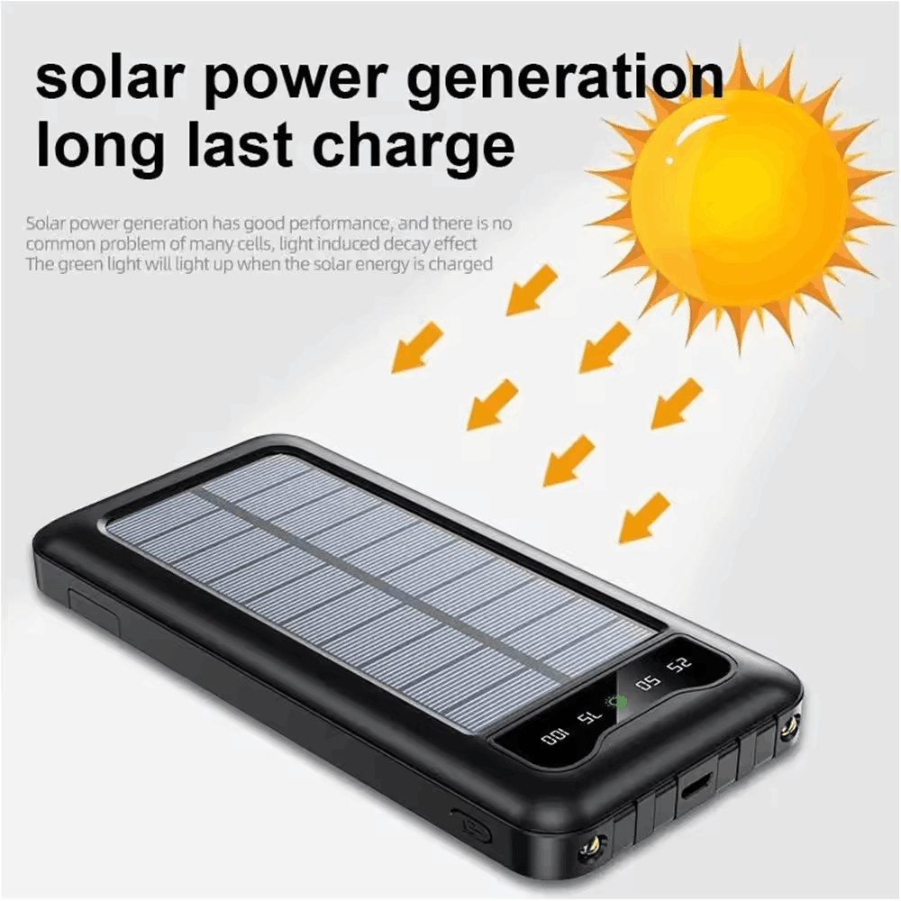Waterproof 20000mAh Solar Powerbank 10000mAh Flash Light Solar Power Banks Charger With Stand