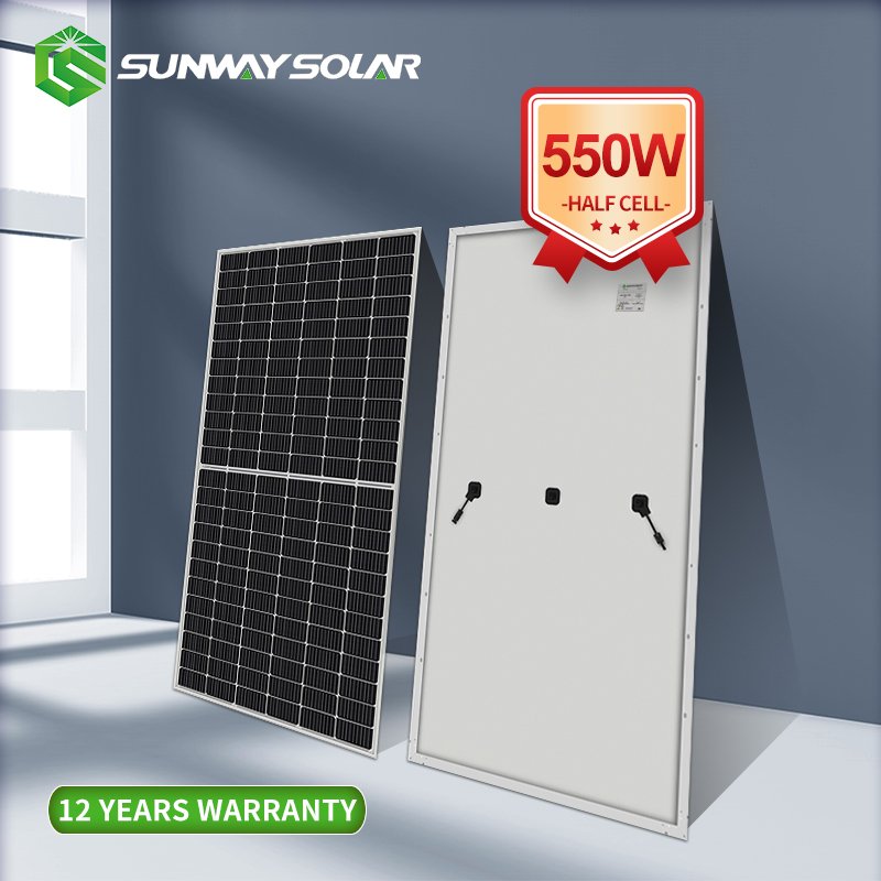 Sunway manufactures 550w solar panels factory used in solar panel system for home