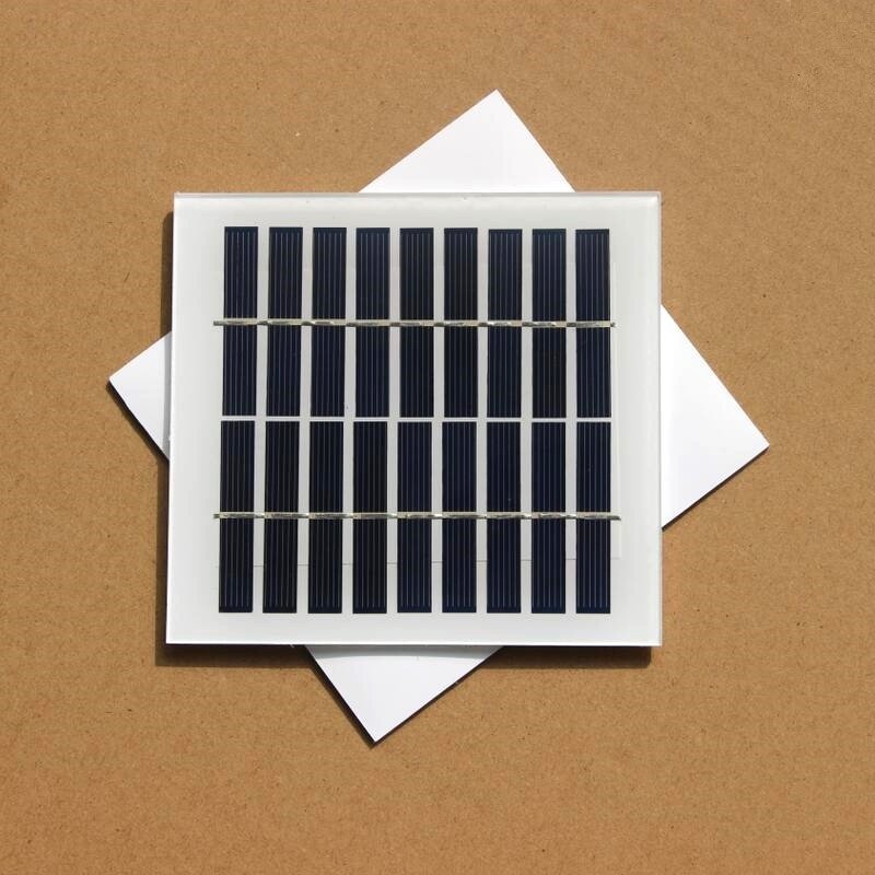 2W 9V Solar Cell Glass Laminated Polycrystalline Solar Panel Solar Module DIY Solar Charger 135*125MM