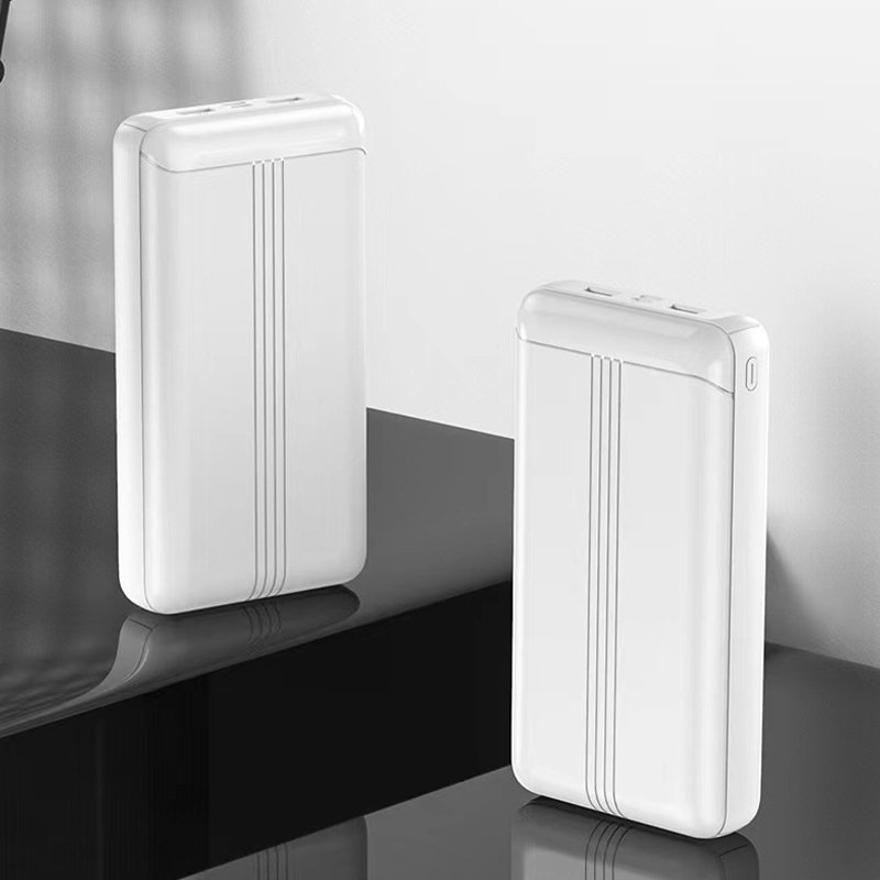 Custom Logo Power Bank Fast Charge 10W 20000mah Dual USB Port Output Mobile Charger Rechargeable Powebank