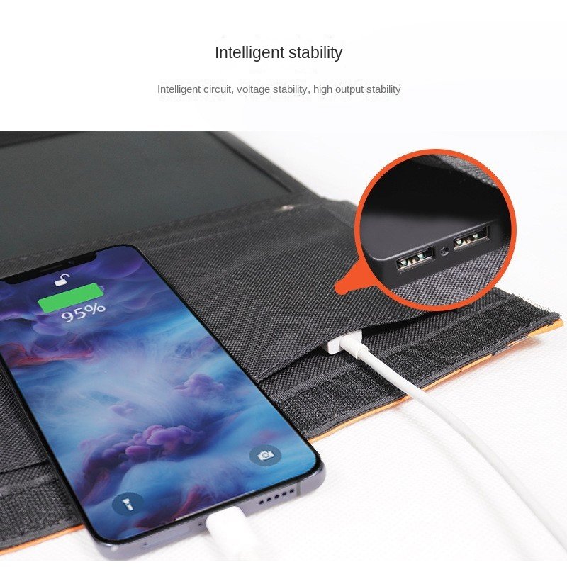 Portable 21W 15W Outdoor Riding Solar Folding Bag 100W USB Mobile Phone Solar Charging Board Portable Solar Charger
