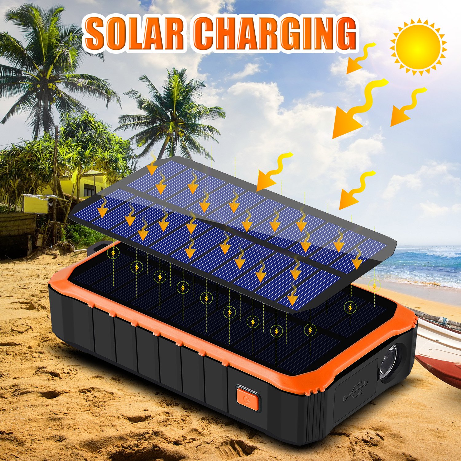 PSE CE ROHS Waterproof Mobile Cell Phone Charger Solar hand crank Power Bank Charger 12000mAh